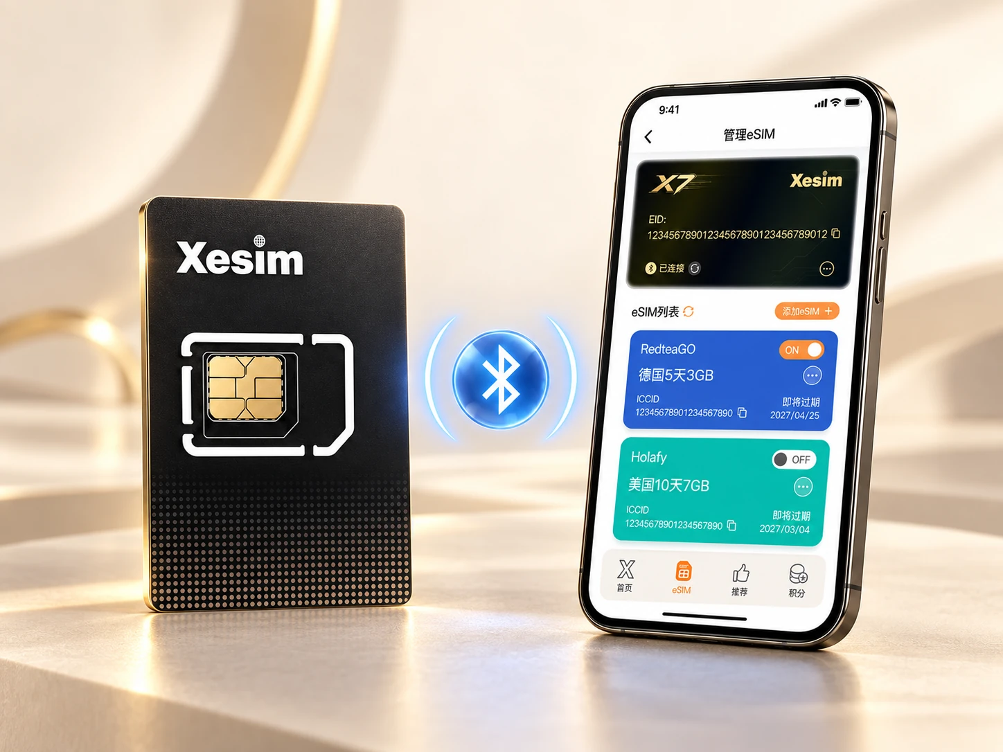 Xesim X7 Bluetooth card and App